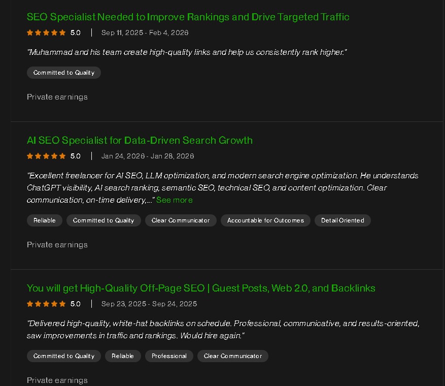 What client says about Muhammad Usama Akhtar