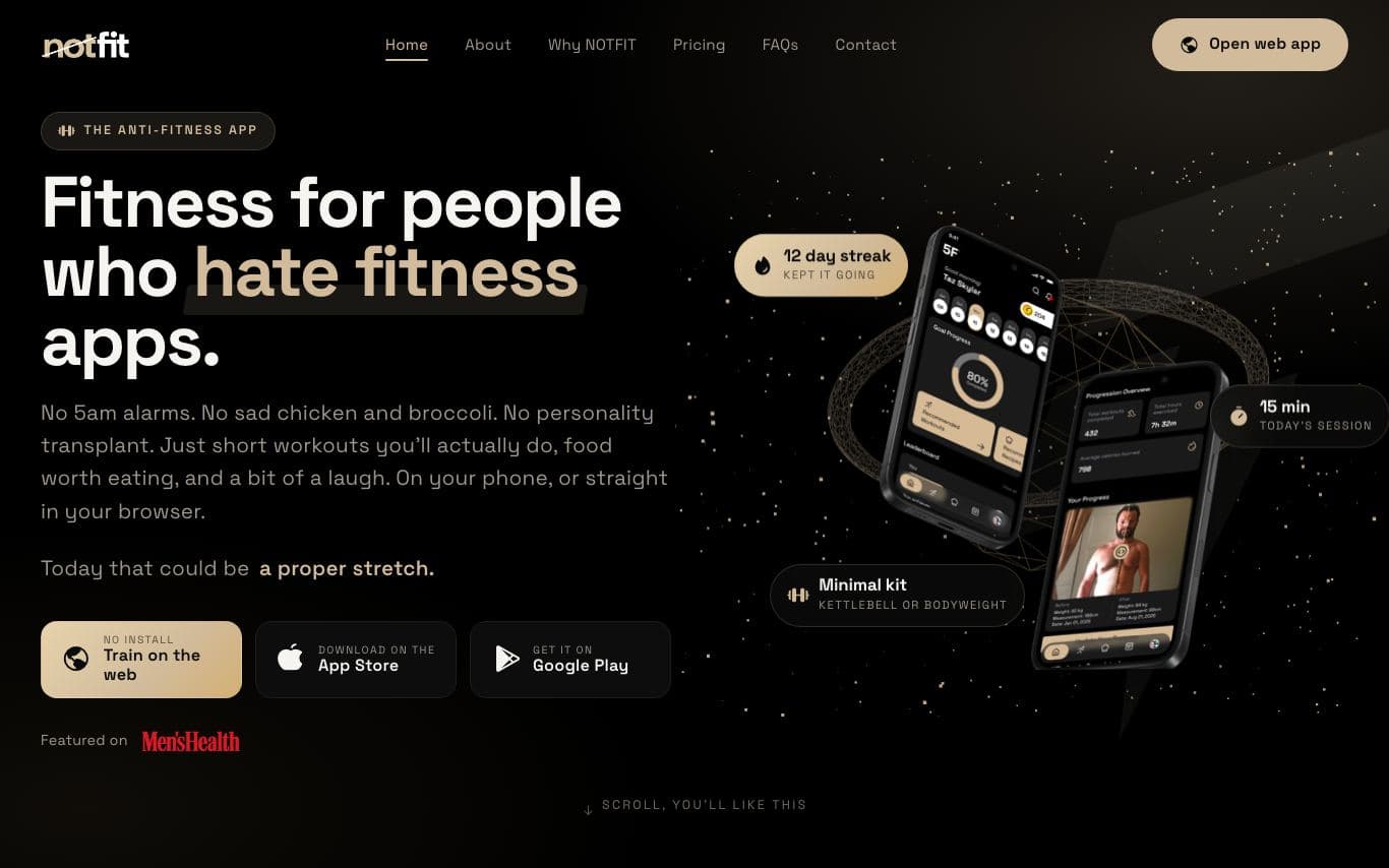 NotFit — Fitness App