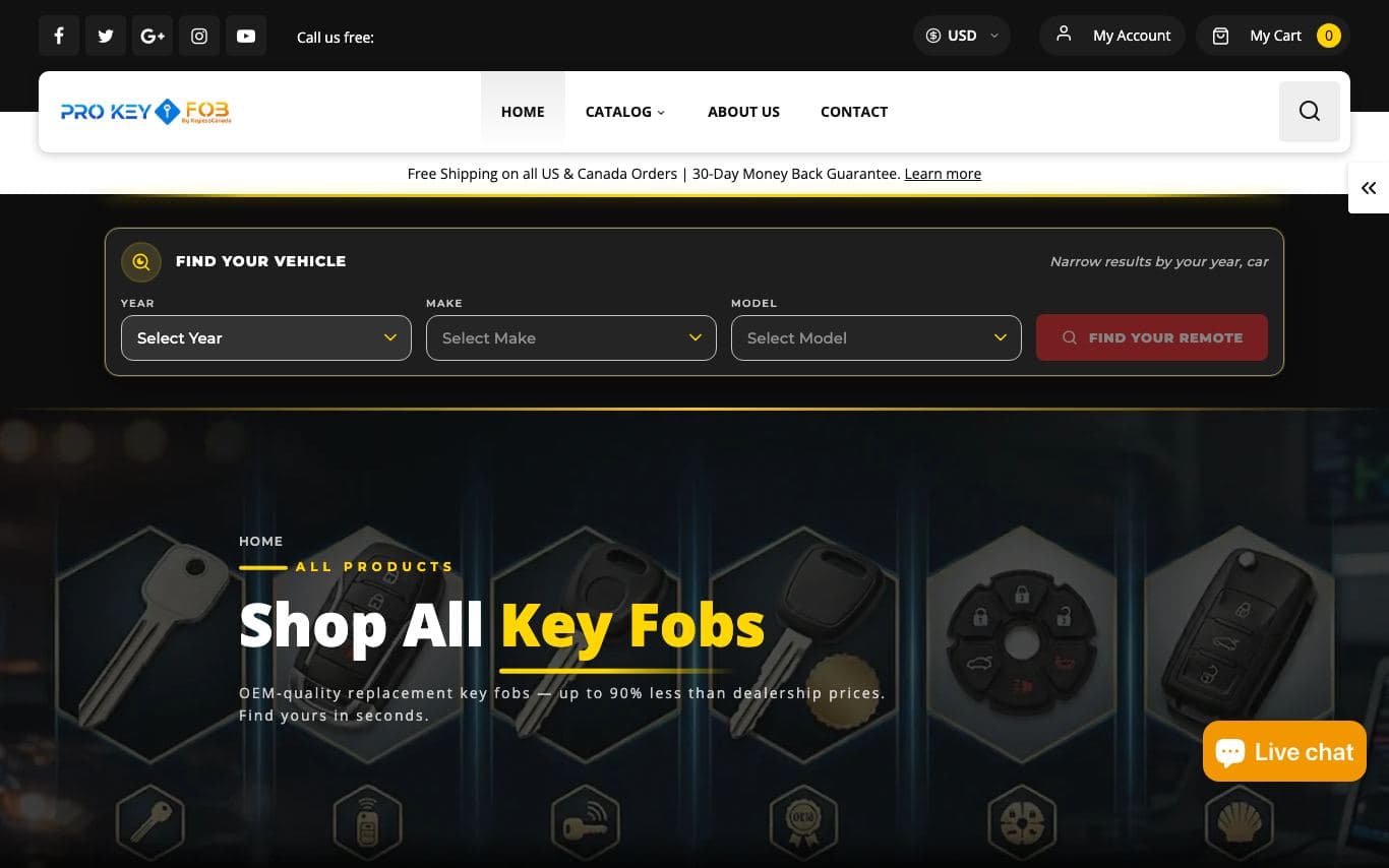 ProKeyFob — Automotive E-Commerce