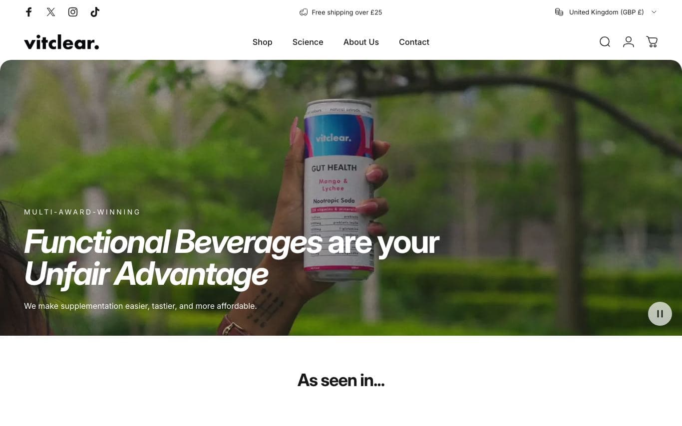 VitClear — E-Commerce · Wellness
